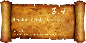 Bruder Arnót névjegykártya
